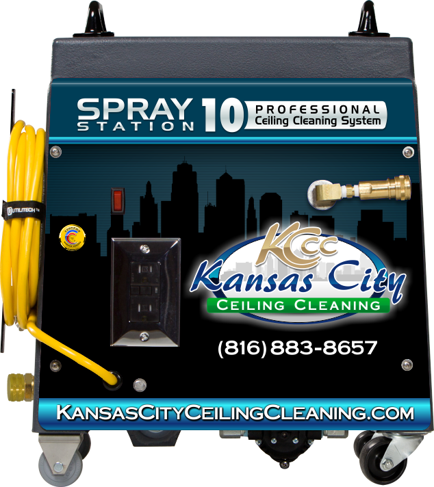 Spray Station 10 Ceiling Cleaning System Designed for Ceiling Tile Restoration Services in Prairie Village Kansas